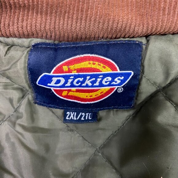 Vintage 90s Dickies Jacket Mens 2XL Tan Detroit Style Workwear Chore Distressed - Picture 7 of 14